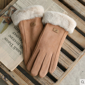 Velvet Plush Lined Gloves