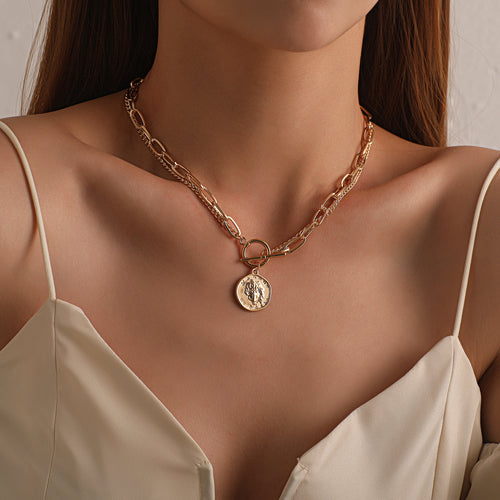 Chunky Coin Chain Necklace