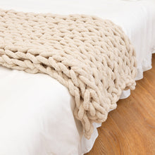 Load image into Gallery viewer, Handmade Chunky Knitted Blanket