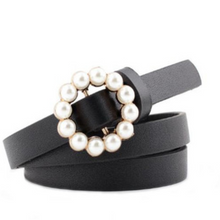 Load image into Gallery viewer, Leather Pearl Belt
