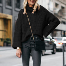 Load image into Gallery viewer, Waffle Knit Turtleneck Sweater