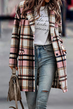 Load image into Gallery viewer, Long Pink Plaid Jacket