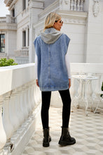 Load image into Gallery viewer, Hooded Denim Vest