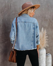 Load image into Gallery viewer, Loose Frayed Jean Jacket