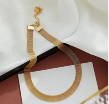 Load image into Gallery viewer, Wide Gold Choker &amp; Bracelet