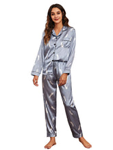 Load image into Gallery viewer, Two-Piece Satin Pajamas