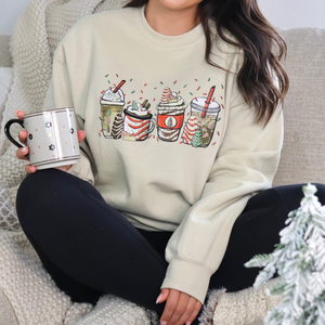 Peppermint Latte Crewneck Holiday Sweater