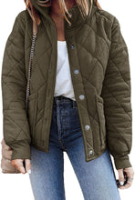 Load image into Gallery viewer, Sporty Button Up Quilted Coat