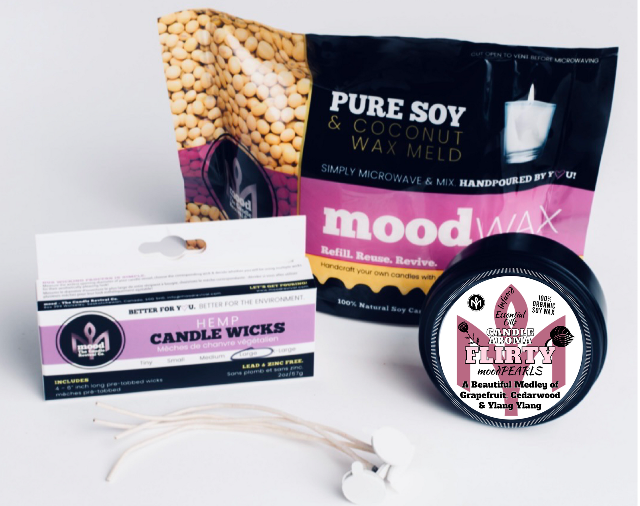 MOOD REVIVAL-HEMP CANDLE WICKS, CANDLE MAKING SUPPLIES CANADA